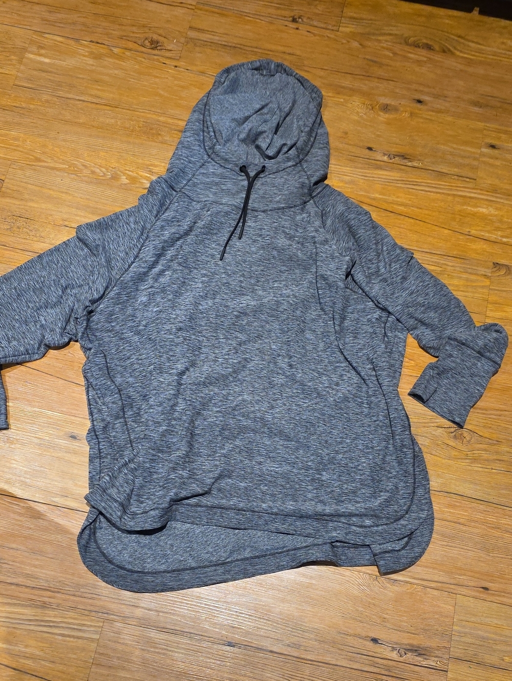 Women's Dark Heather Gray Hooded Pullover